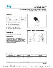 STC04IE170HV datasheet pdf ST Microelectronics