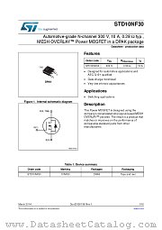 STD10NF30 datasheet pdf ST Microelectronics