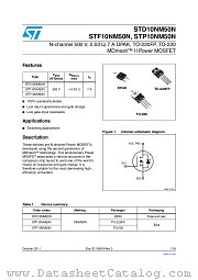 STP10NM50N datasheet pdf ST Microelectronics