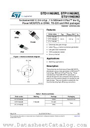STP11N65M2 datasheet pdf ST Microelectronics