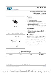 STD127DT4 datasheet pdf ST Microelectronics