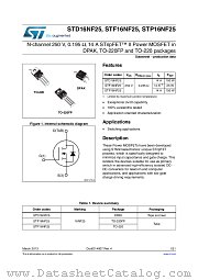 STF16NF25 datasheet pdf ST Microelectronics