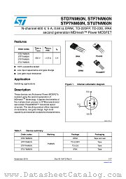 STF7NM60N datasheet pdf ST Microelectronics