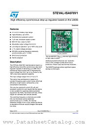 STEVAL-ISA078V1 datasheet pdf ST Microelectronics