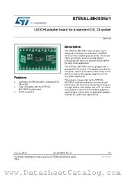 STEVAL-MKI105V1 datasheet pdf ST Microelectronics
