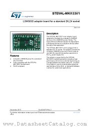 STEVAL-MKI133V1 datasheet pdf ST Microelectronics
