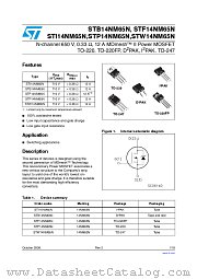STF14NM65N datasheet pdf ST Microelectronics