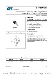 STF150N10F7 datasheet pdf ST Microelectronics