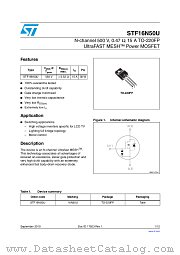 STF16N50U datasheet pdf ST Microelectronics