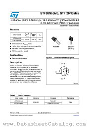 STF20N65M5 datasheet pdf ST Microelectronics