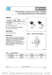 STF20NM65N datasheet pdf ST Microelectronics