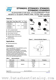 STI6N62K3 datasheet pdf ST Microelectronics