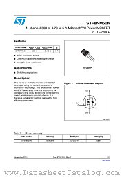 STF8NM50N datasheet pdf ST Microelectronics