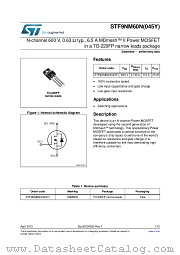 STF9NM60N(045Y) datasheet pdf ST Microelectronics