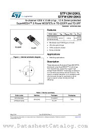 STFW12N120K5 datasheet pdf ST Microelectronics