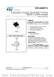 STH140N8F7-2 datasheet pdf ST Microelectronics