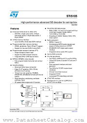 STi5105 datasheet pdf ST Microelectronics