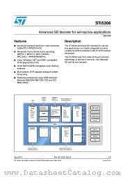 STi5206 datasheet pdf ST Microelectronics
