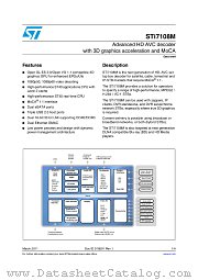 STI7108MZWB datasheet pdf ST Microelectronics