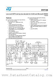 STI7109JWDT datasheet pdf ST Microelectronics