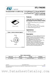 STL17N65M5 datasheet pdf ST Microelectronics