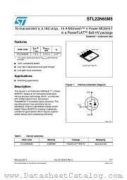 STL22N65M5 datasheet pdf ST Microelectronics