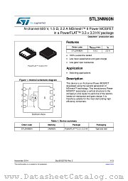 STL3NM60N datasheet pdf ST Microelectronics