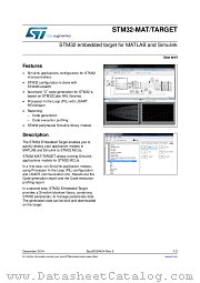 STM32-MAT/TARGET,Matlab;simulink datasheet pdf ST Microelectronics