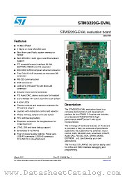 STM3220G-EVAL datasheet pdf ST Microelectronics