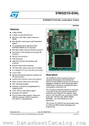 STM3221G-EVAL datasheet pdf ST Microelectronics