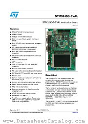 STM3240G-EVAL datasheet pdf ST Microelectronics