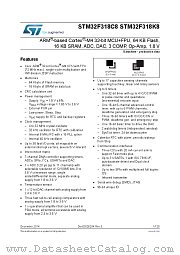 STM32F318C8Y6TR datasheet pdf ST Microelectronics