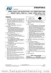 STM32F358RC datasheet pdf ST Microelectronics