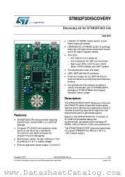 STM32F3DISCOVERY datasheet pdf ST Microelectronics
