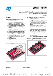 STM32F4-NETMF datasheet pdf ST Microelectronics