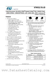 STM32L151ZD datasheet pdf ST Microelectronics