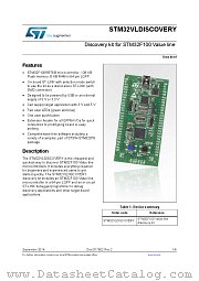 STM32VLDISCOVERY datasheet pdf ST Microelectronics