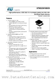 STM32W108C8 datasheet pdf ST Microelectronics