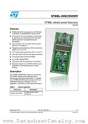 STM8L-DISCOVERY datasheet pdf ST Microelectronics