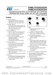 STM8L151F3P6TR datasheet pdf ST Microelectronics