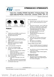 STM8S003F3 datasheet pdf ST Microelectronics