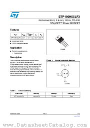 STP190N55LF3 datasheet pdf ST Microelectronics