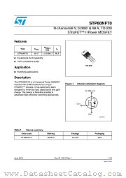 STP80NF70 datasheet pdf ST Microelectronics