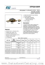 STPS20100S1 datasheet pdf ST Microelectronics