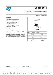 STPS2545CTY datasheet pdf ST Microelectronics