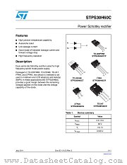 STPS30H60CR datasheet pdf ST Microelectronics