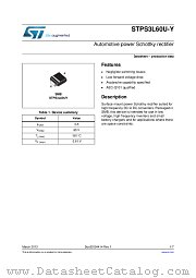STPS3L60U-Y datasheet pdf ST Microelectronics