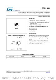 STR1550 datasheet pdf ST Microelectronics