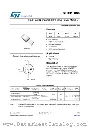 STRH100N6HYT datasheet pdf ST Microelectronics