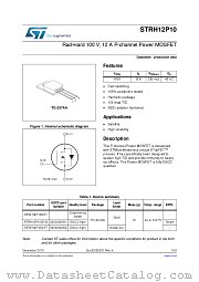 STRH12P10GYT datasheet pdf ST Microelectronics